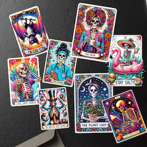 Pegatinas divertidas de cartas del tarot