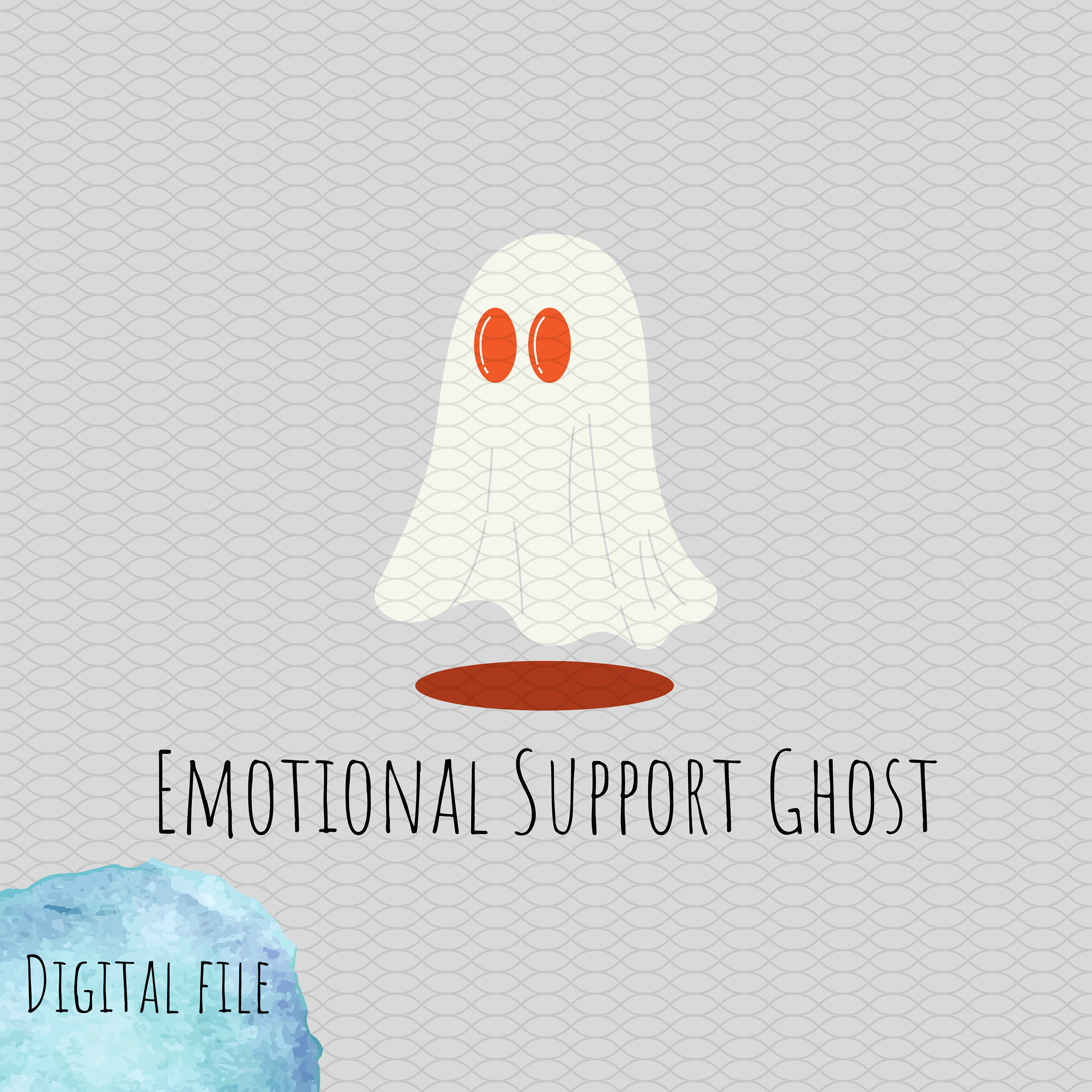 Emotional Support Ghost Png File - Etsy