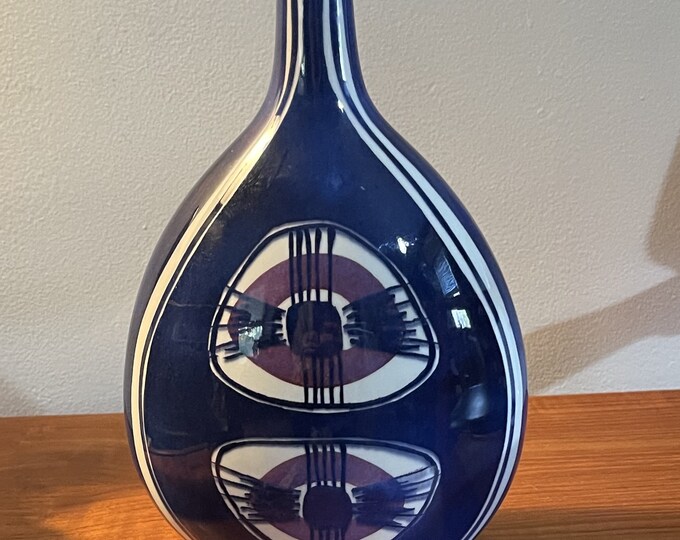 Mid Century Modern Royal Copenhagen Inge-lise Koefoed Blue and White ...