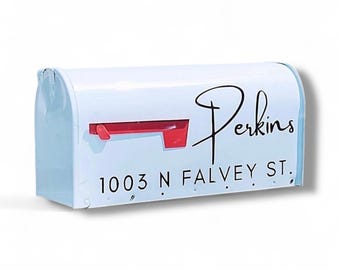 Adhesivo personalizado para buzón con apellido y dirección: Buzón