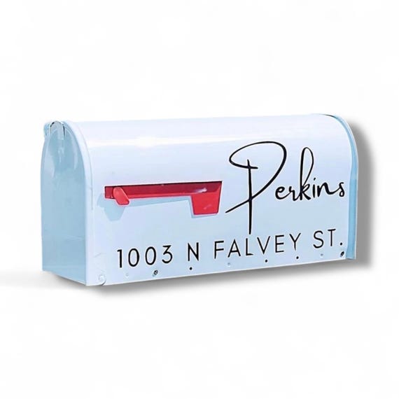 Mailbox Decal Custom Address Sign with Last Name & Street Address: Mailbox