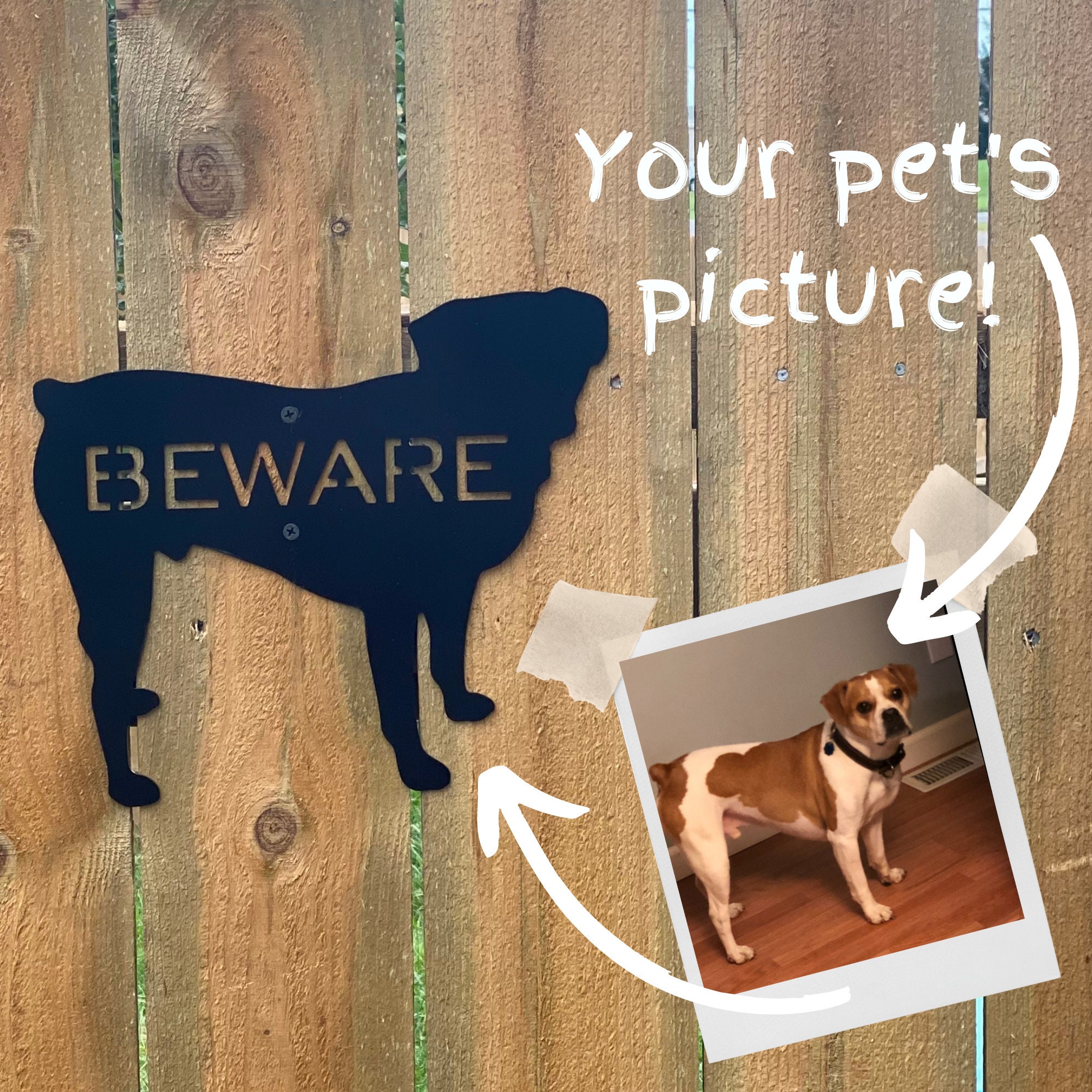 Custom Silhouette Dog Sign Steel Wall Decor Name Plate Etsy