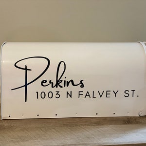 Mailbox Decal Custom Address Sign With Last Name & Street Address ...