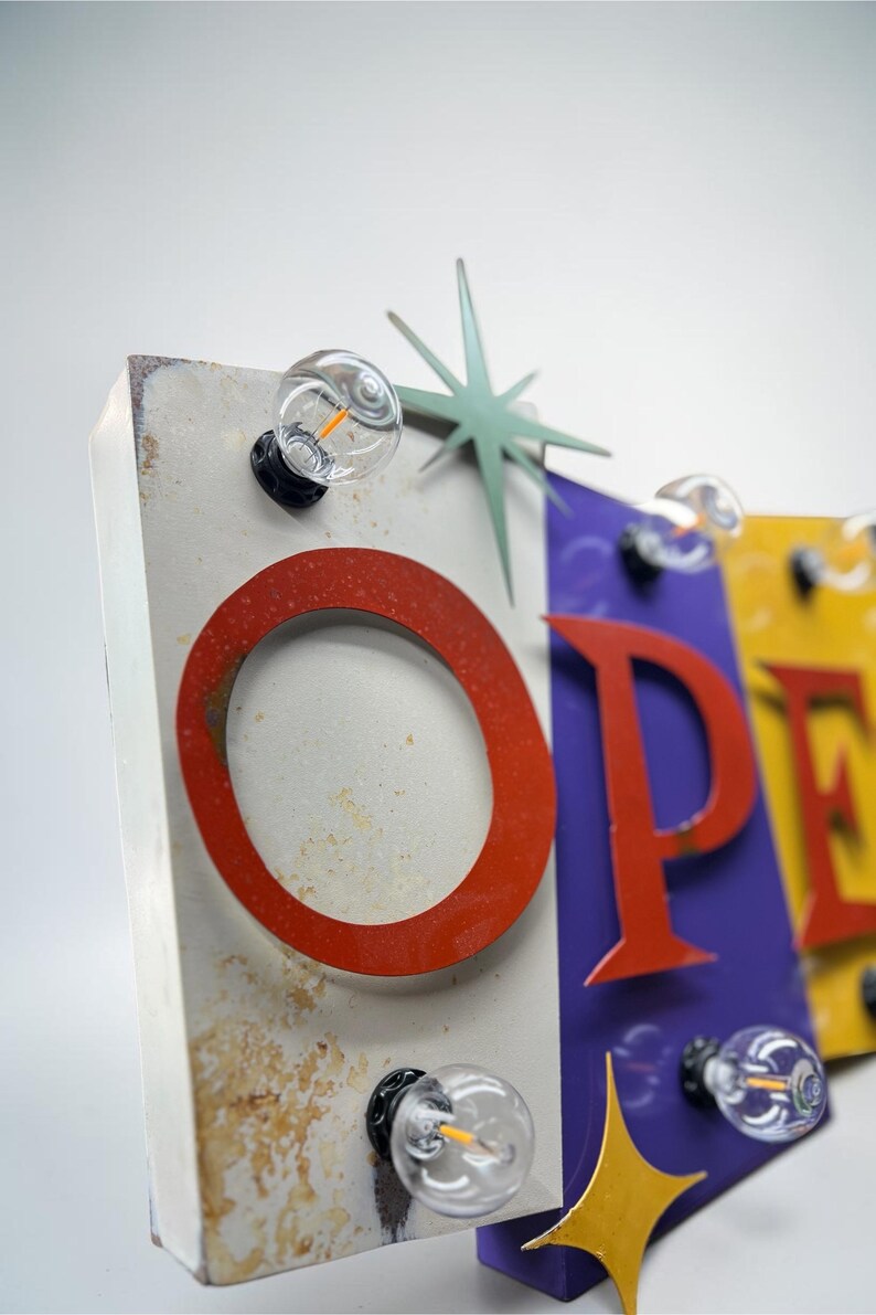 Open Sign | Mid Century Inspired Diner | Retro Marquee Sign | Light up ...