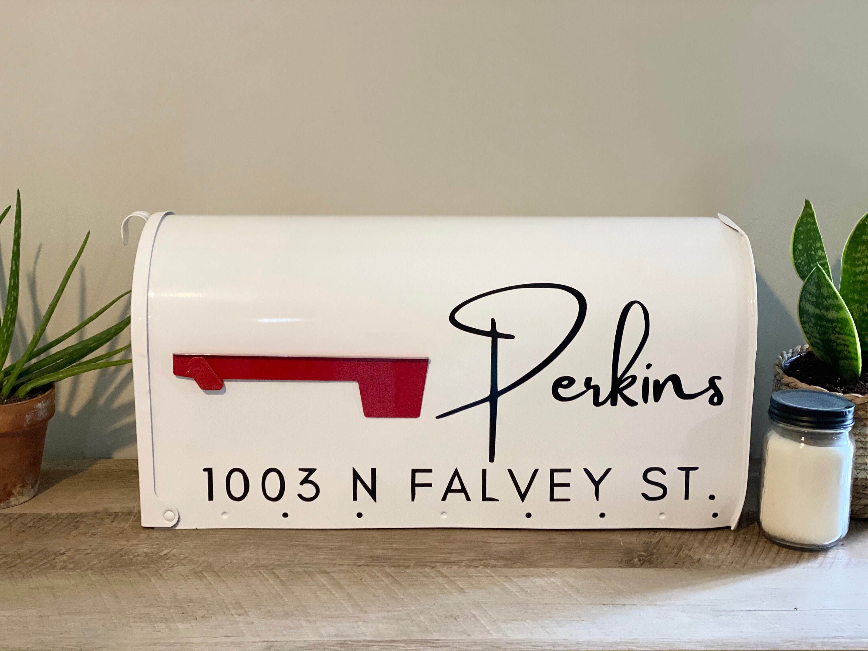 Mailbox Decal Custom Address Sign With Last Name & Street Etsy
