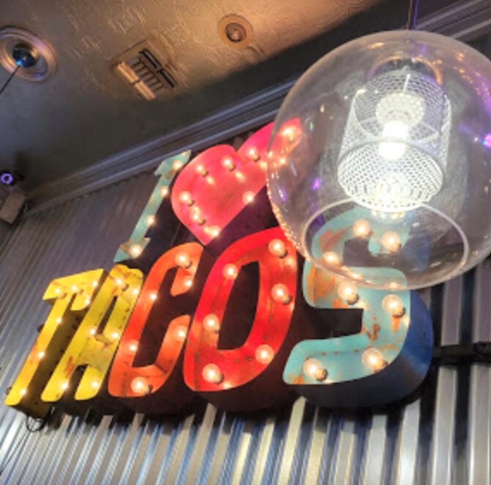 Rustic Taco Sign Rustic Marquee Letters, I Love Tacos, Mexican Restaurant Sign, Light up ...