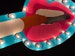 Pop Art, Vintage Marquee Sign, Lips Light Up Sign 