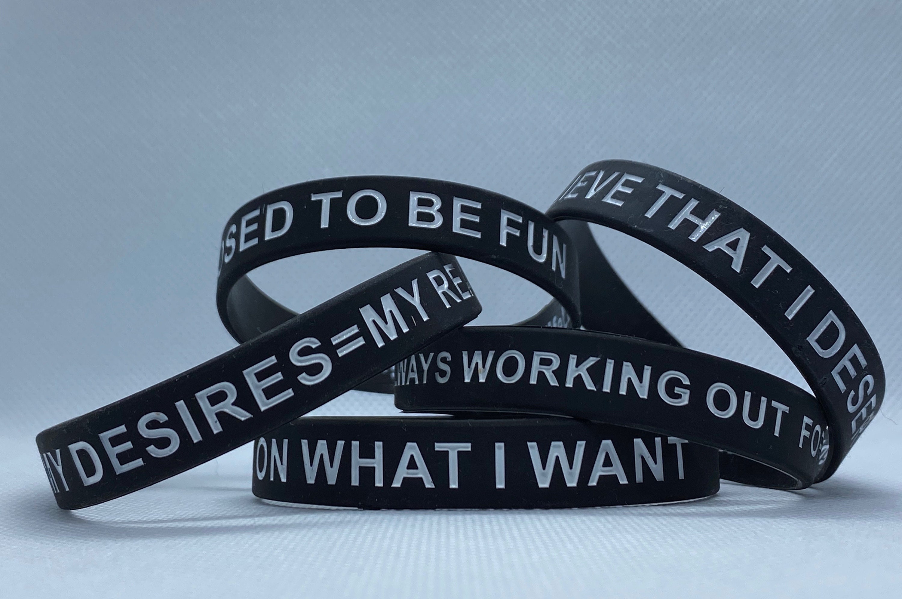 20Pcs Motivational Wristbands For Men, Women & Teens, Silicone