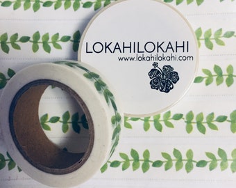 LEAVES WASHI TAPE | Japanese Stationery | Planner Supplies | Scrapbook Tape | Masking Tape | Decorative Tape | Floral, Hawaii | #71