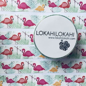 FLAMINGOES Washi Tape | Japanese Stationery | Planner Supplies | Scrapbook Tape | Decorative Tape | Washi Tape | #141