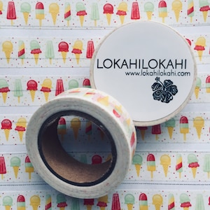 Ice Cream Cone/Popsicle WASHI TAPE | Japanese Stationery | Planner Supplies | Scrapbook Tape | Masking Tape | Decorative Tape | #68