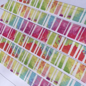 RAINBOW WATERCOLOR SPLASHES Washi Tape | Japanese Stationery | Planner Supplies | Scrapbook Tape | Masking Tape | Decorative Tape | #62