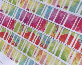 RAINBOW WATERCOLOR SPLASHES Washi Tape | Japanese Stationery | Planner Supplies | Scrapbook Tape | Masking Tape | Decorative Tape | #62