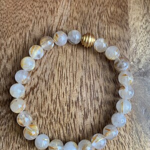 Quartz Bracelet, Beaded Bracelets for Women, Gemstone Bracelet for Men, Mala Bracelet, Stack Bracelet, Layering Bracelet, Beaded Bracelet