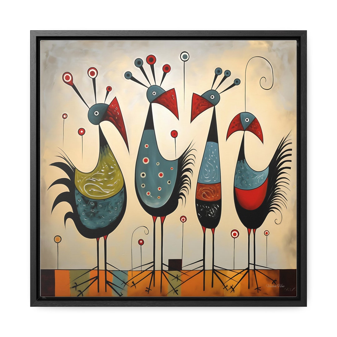 Whimsical Chicken Art: A Delightful Addition to Any Home - Etsy UK