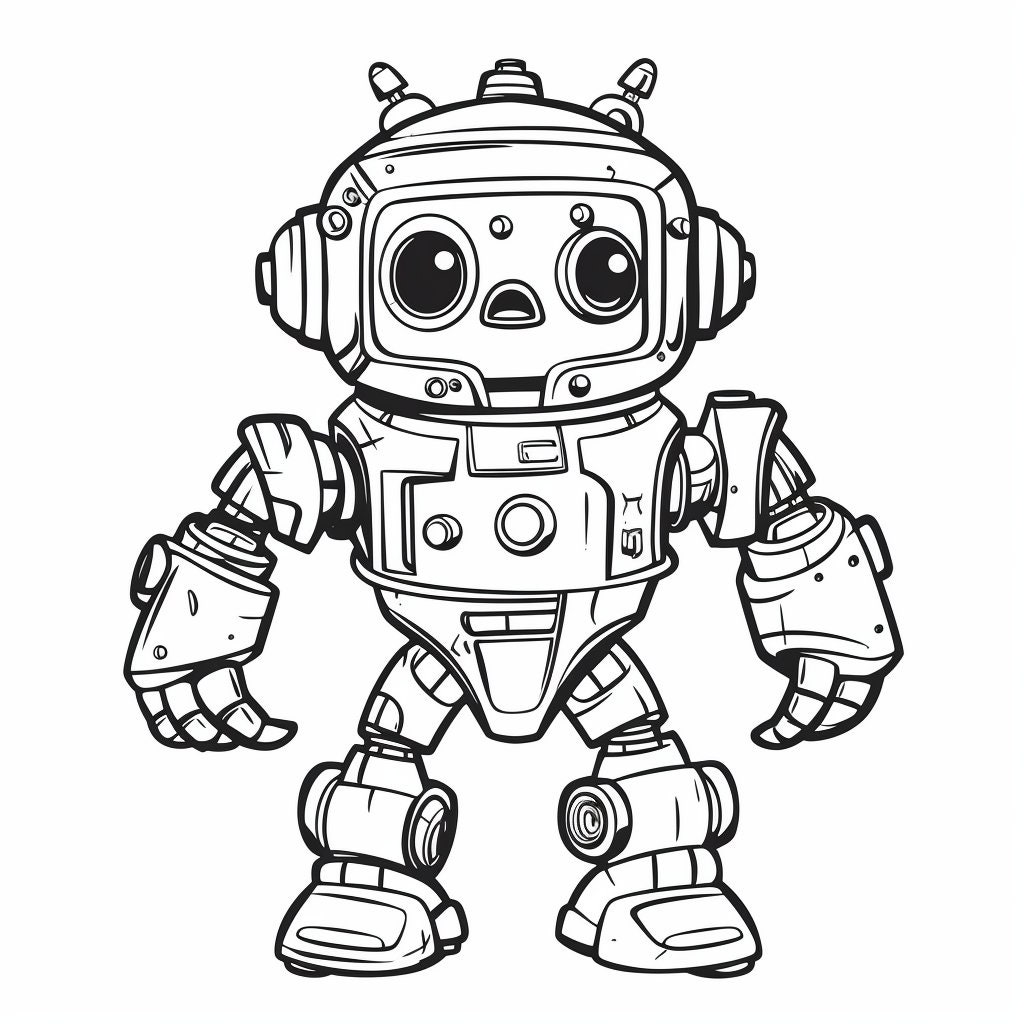 Large Coloring Book for boys Ages 6-12 - Robots - Many colouring pages  (Paperback)