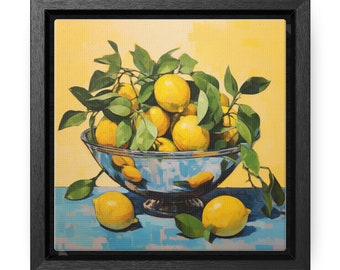 Vivian Hue Mid Century bowl of lemons print