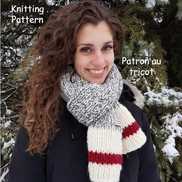 PATRON au TRICOT - Foulard Écharpe Bas de Laine - *Woodland* (PDF seulement)