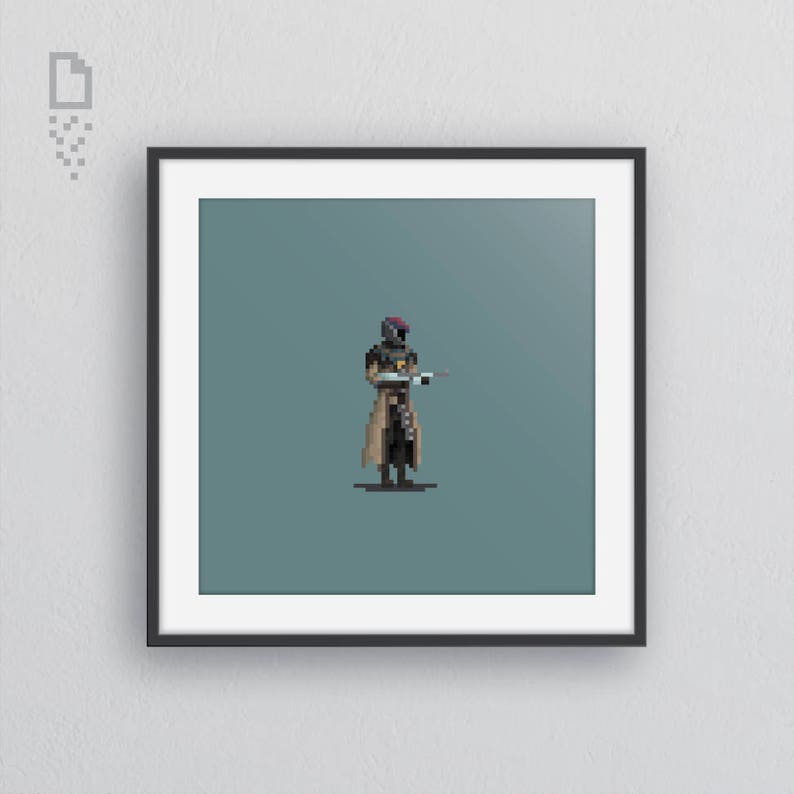 8 Bit Warlock Destiny Samsara Armor Pixel Art Retro - Etsy