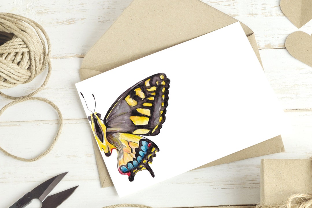 Butterfly Card Set, Tiger Swallowtail Art, Gift for Grandma Mom Aunt ...
