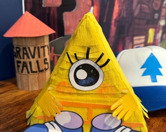 Piñata de tamaño completo de BABY Bill Cipher inspirada en Gravity Falls para fiestas de Halloween, decoración de fiesta de verano, Wierdmaggedon, Mable Dipper Gruncle