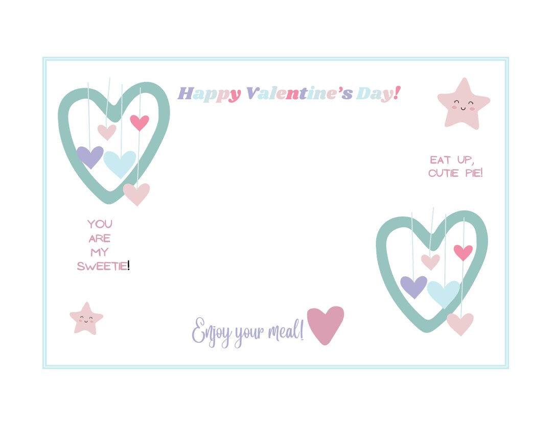 Printable Valentine’s Day Placemat - Etsy