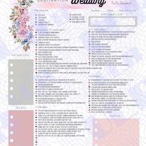 Ultimative Ziel Hochzeit Binder Paket Checkliste bündeln bearbeitbar druckbar