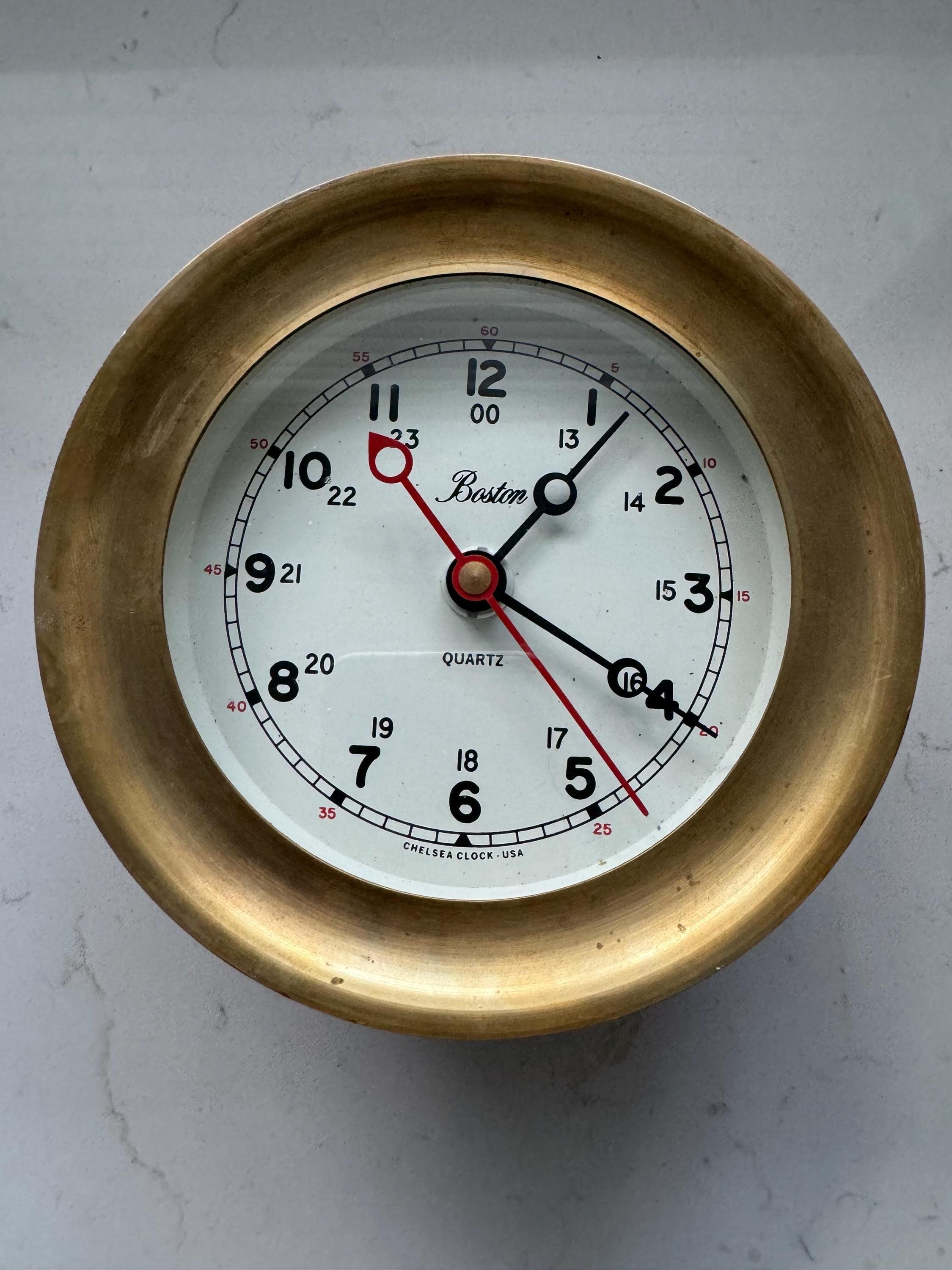 Chelsea Boston Brass Quartz Ships Clock - Etsy