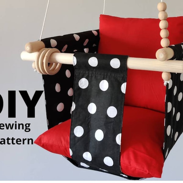 DIY baby swing. Pattern toddler swing. Sewing pattern outdoor baby swing.