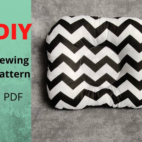 DIY Baby pillow. Sewing pattern toddler pillow. Newborn pillow pattern. Baby crib pillow