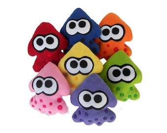 Splatoon 3 Inspired Handmade Squid Plushies Available in 8 Colors