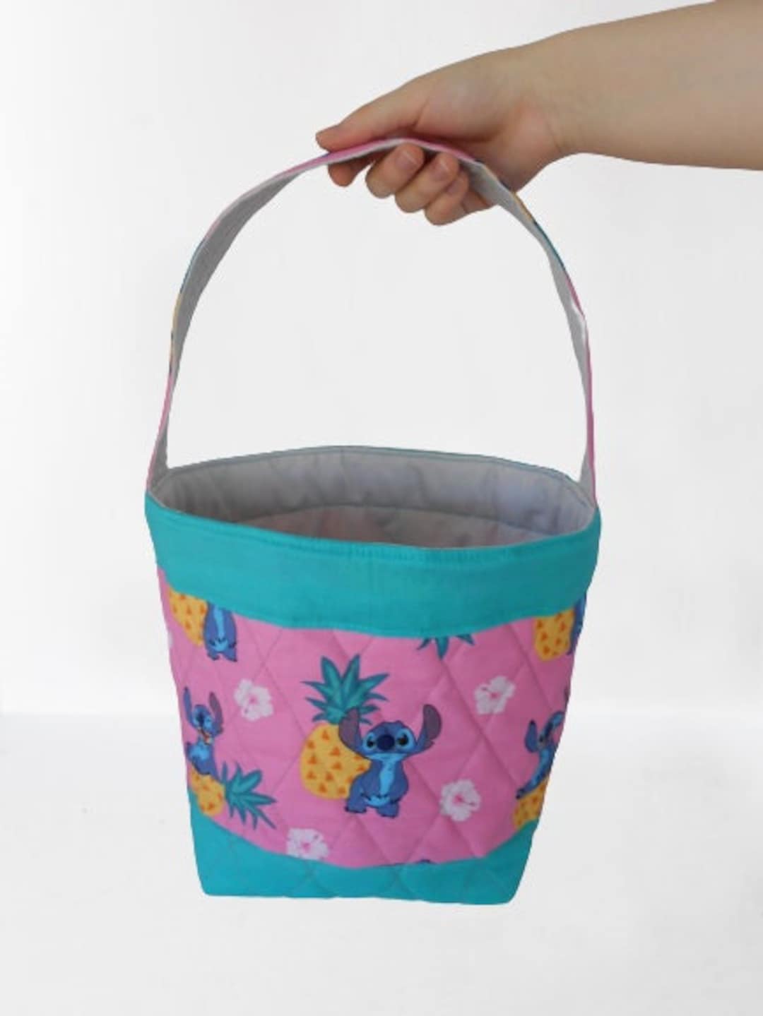 Disney's Stitch Easter Basket Handmade Quilted Basket Decoration