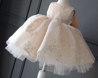 Flower girl dress , lace child dress , princess dress , girl party dress, birthday dress, bridalmaid dress , children dress