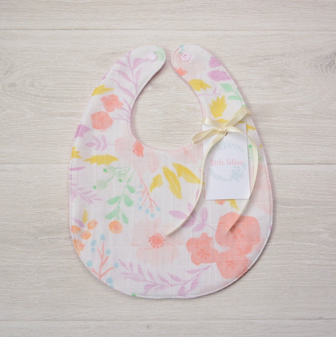 Muslin Baby Girl BibBiologische Katoen Mousseline BibDouble Etsy