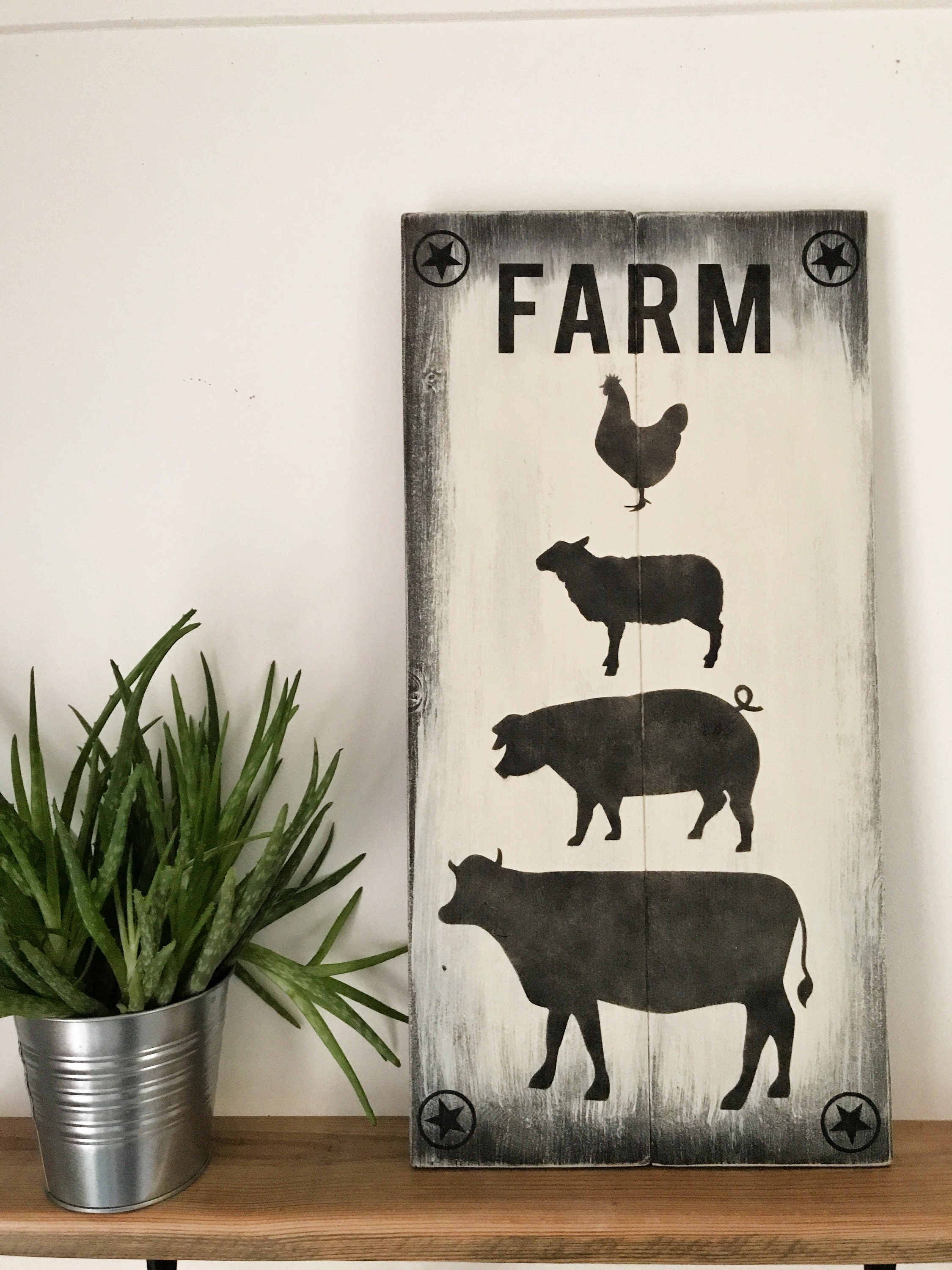 Enseigne Bois, Panneau Bois, Pancarte, Décoration Murale, Farmhouse, Woodsign, Déco Campagne