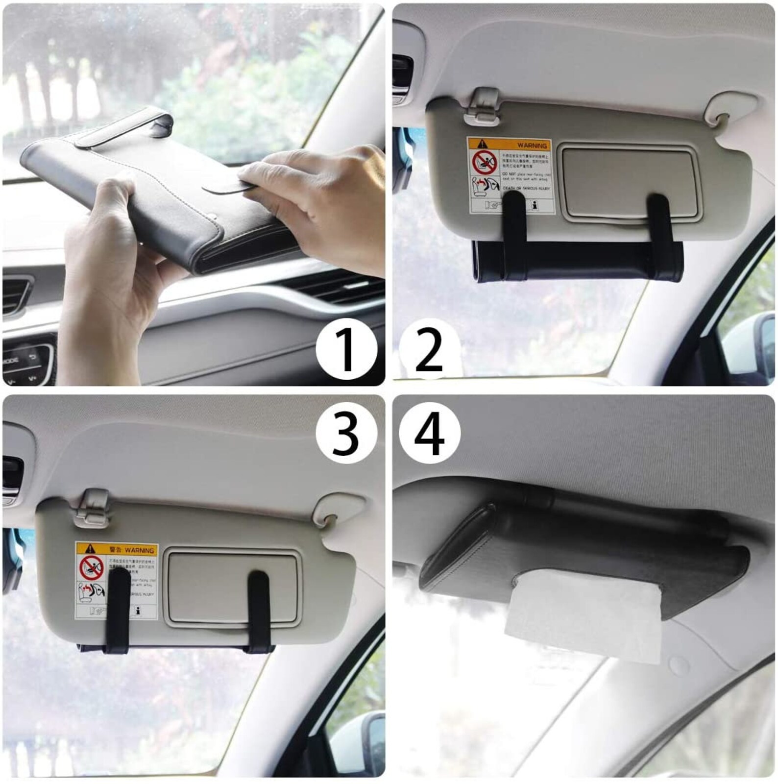 Car Tissue Holder Hanging Paper Towel Clip PU Leather Etsy