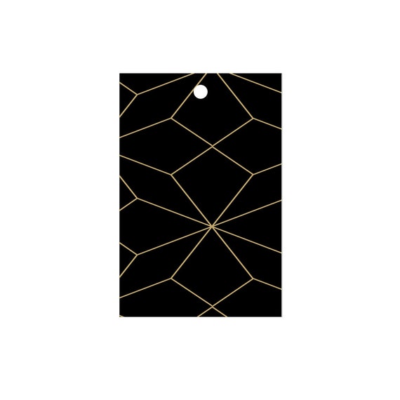 Gold & Black Geometric Design Gift Wrapping Paper-unique High