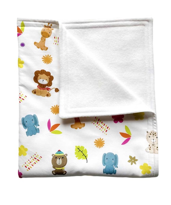 Cute Animal Design Baby Blanket FREE Baby Wipes size 55cm X 47cm