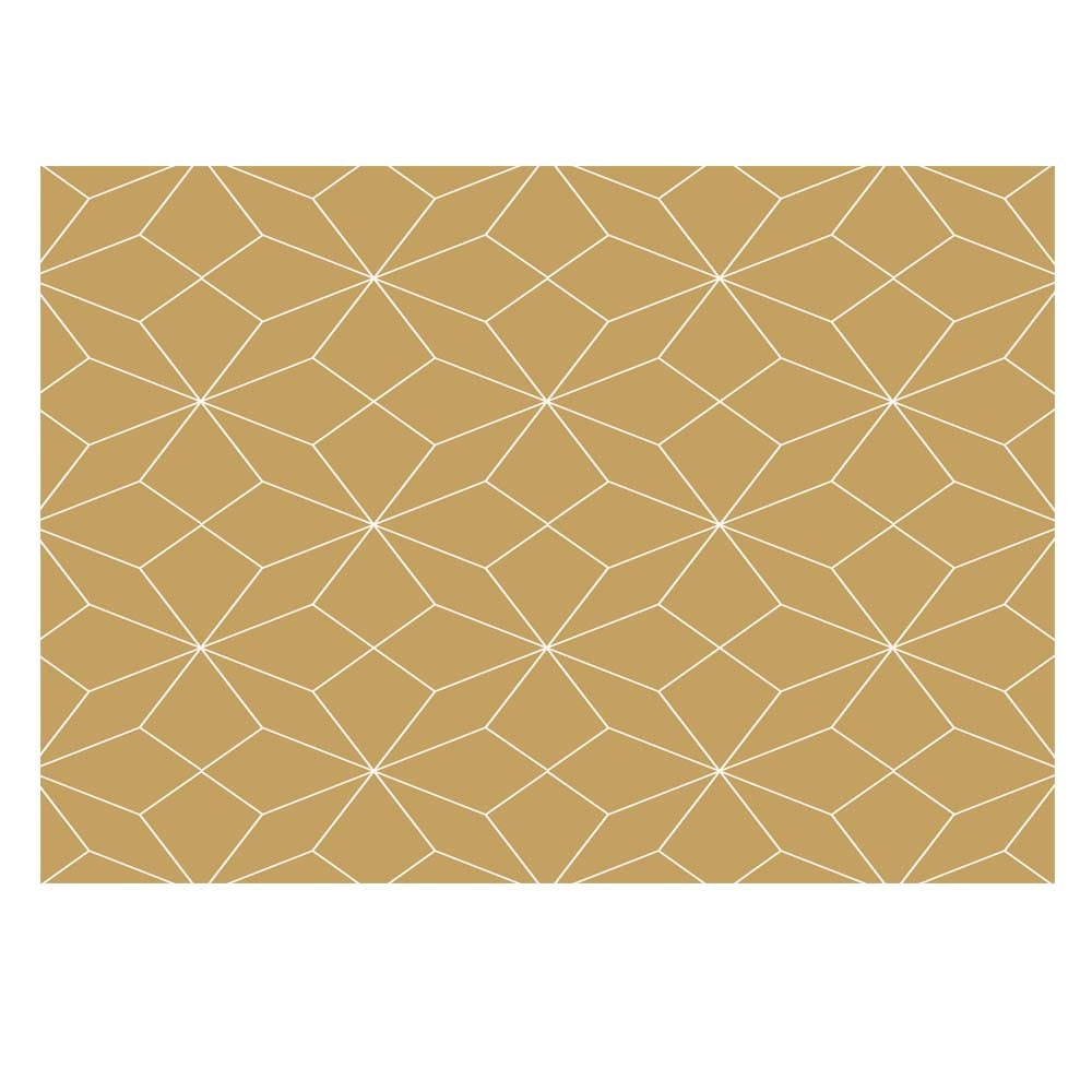 Gold & White Geometric Design Gift Wrapping Paper-unique High Quality Size  A3 GP-289 