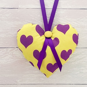 Fabric Hanging Heart, Purple Hearts Door Hanging Heart Decoration-CHH94