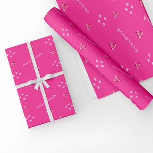 Unique High Quality Pink 'Shine Like a Diamond' Gift Wrap-Size A3 GP193 image 1