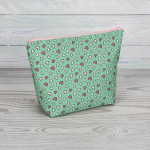 Unique Handmade Pink Hearts Cosmetic Bag Multicoloured-Limited Edition. UCB126 (UCB126)