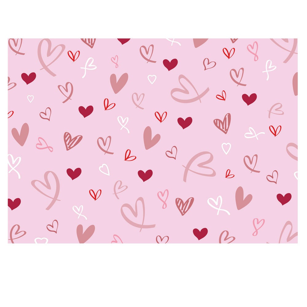Valentines Day Wrapping Paper,7 Sheets 7 Design Red White Pink Heart Gift  Wrap Paper Set,Funny Love Wrapping Paper With 3-Color Ribbon For Adult Men