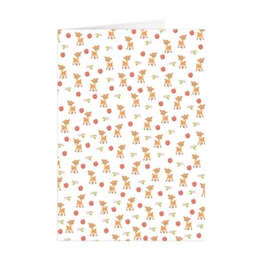 Cartão de felicitações exclusivo de alta qualidade com design de bebê fawn em branco/cartão de agradecimento tamanho A6-Blank dentro HGCCR26