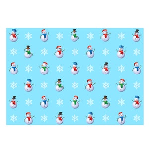 Carta da regalo natalizia Carta da regalo unica di alta qualità con pupazzo di neve natalizio - Formato A3 - GP115
