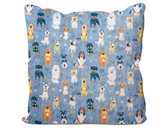 Handmade cute dog design cushion cover or cushion & cover. Size 40 x 40cm (16″ x 16″) CUS121