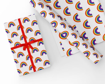 Rainbow Design Gift Wrapping Paper-Unique High Quality- 50p DONATED TO NHS