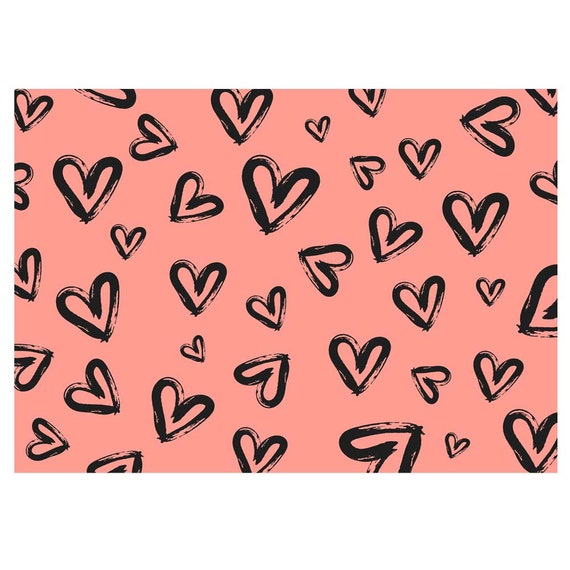 Valentines Hearts Design Gift Wrapping Paper-pink/red. Unique Gift Wrap.  Any Occasions Size A3 GP318 