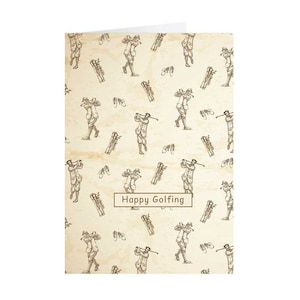 Único de alta calidad 'Happy Golfing' Greeting / Birthday Card Size A6-Blank Dentro de HGCCR025
