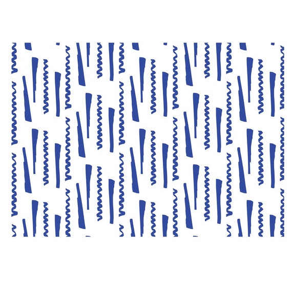 Geometric Blue/white Gift Wrapping Paper. Unique Gift Wrap. Etsy